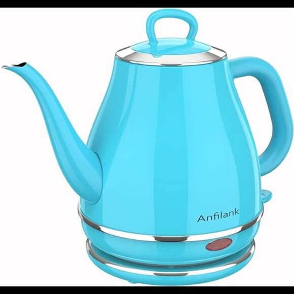 Electric Gooseneck Kettle, 1L 1500W Fast Boil,100% Stainless Steel BPA Free Pour - Picture 6 of 6